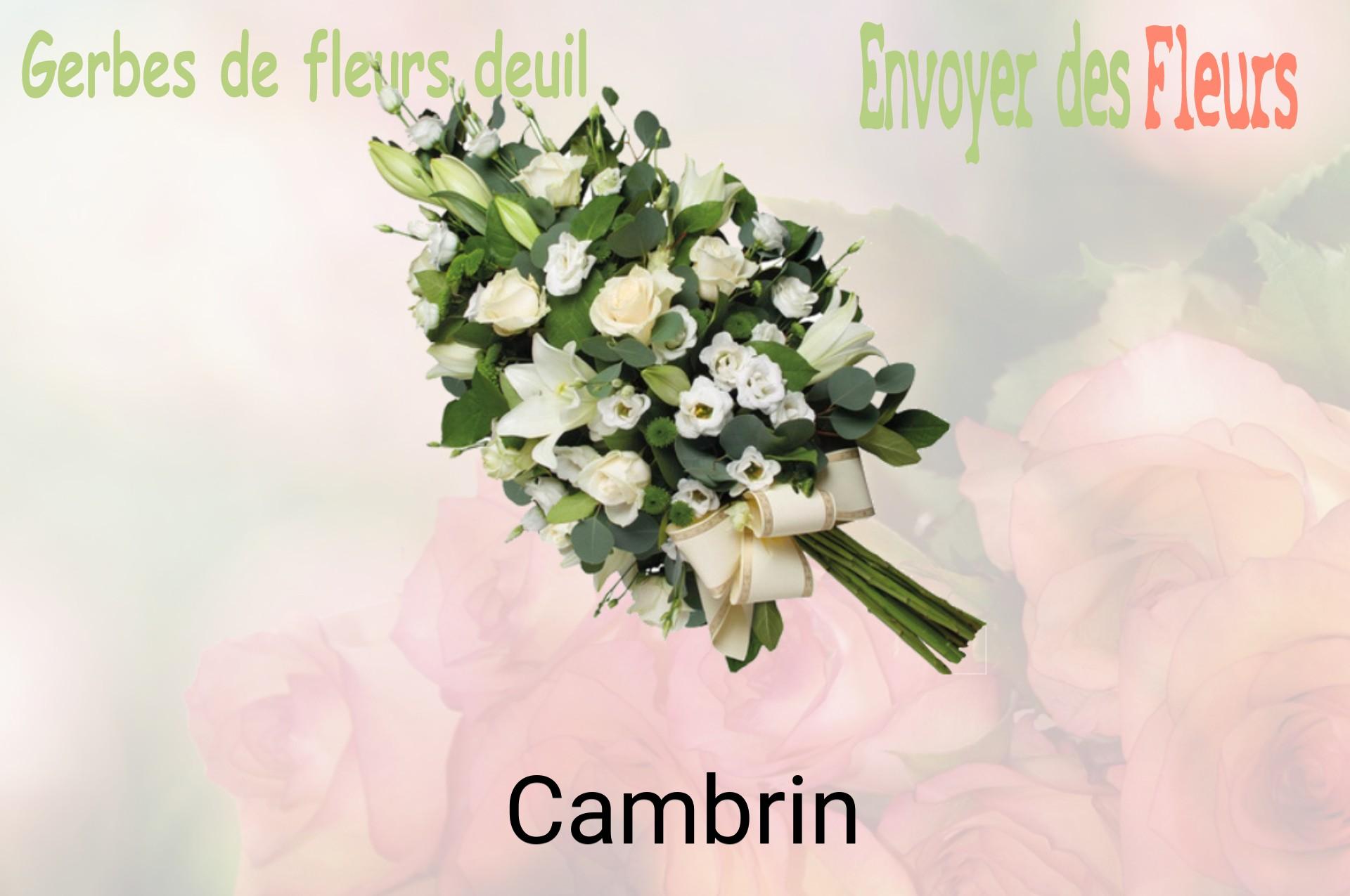 Gerbe de fleurs de deuil livrée à Cambrin